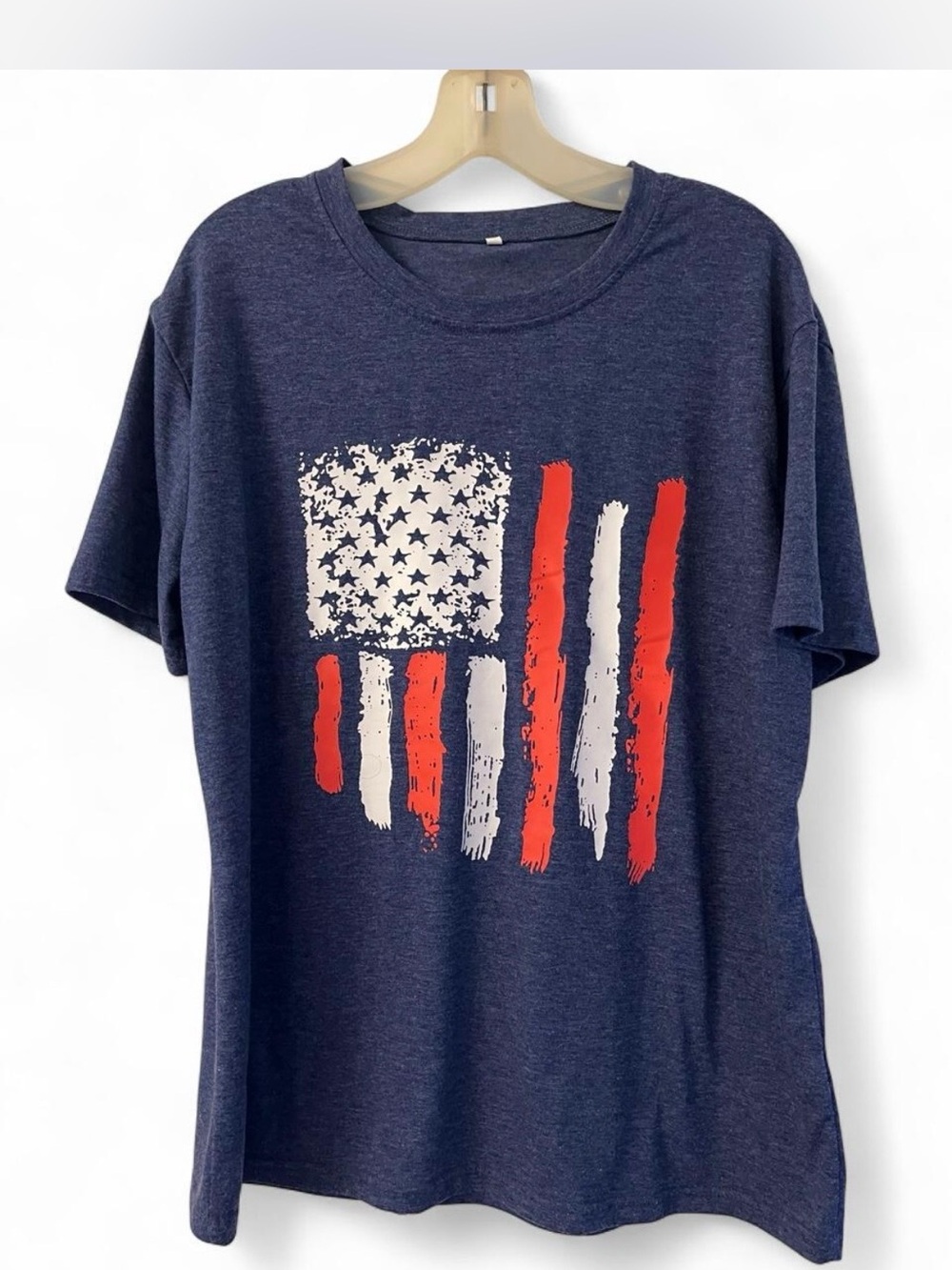 Navy Graphic American Flag Tee
